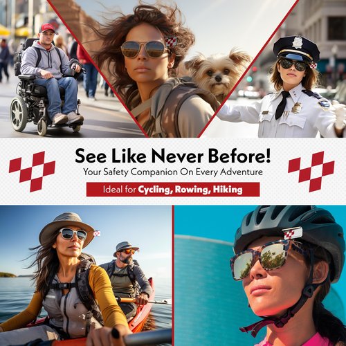 Take A Look Active Original Activity Mirror for Sunglasses, Bike Helmets, or Visors Rear View Mirror for Cycling and Other Outdoor Activities