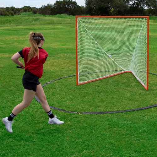 Champion Sports Women's Lacrosse Crease: Rhino Flex Portable Lacrosse Goal Crease - 17’ Diameter All Weather Crease with Weights, Stakes and Carry Bag