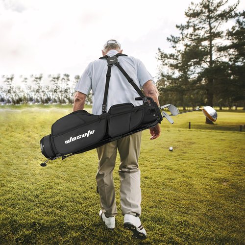 Golf Stand Bag for Men Women 3-Way Dividers Lightweight Par 3 Driving Range Executive Courses Portable and Durable with Adjustable and Detachable Dual - Shoulder Straps Rain Cover