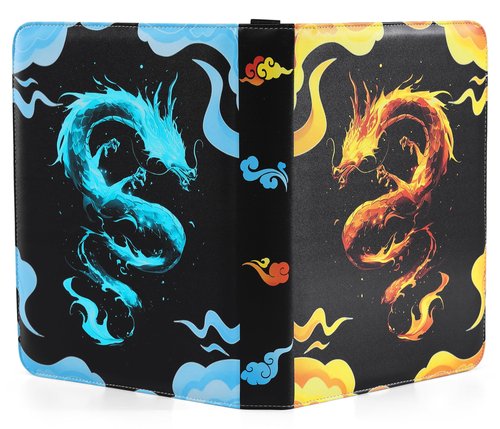 VERIDRAX Card Binder – 9 Pocket Trading Card Binder – 900 Card Zipper Album with 50 Double Sided Sleeves, PU Leather Collector Case for Standard 2.5 × 3.5 in Game & Sports Cards