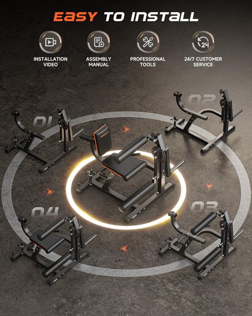 FEIERDUN Leg Extension Curl Machine - 700lbs Capacity Leg Extension Machine for Lower Body Workouts - Adjustable Leg Curl Machine, Home Gym Weight Machine