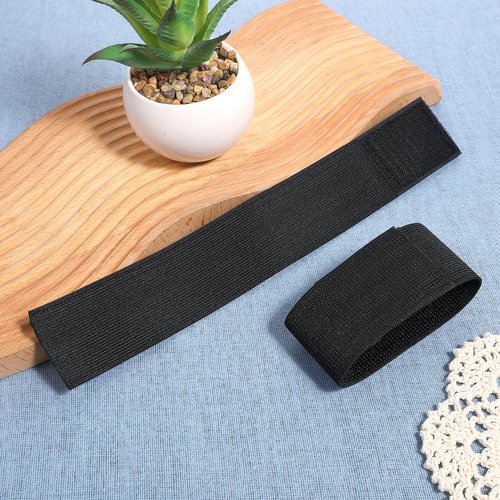 Black Boot Straps, 2 PCS Elastic Polyester Ankle Straps for Cowboy Boots Adjustable Military Boots Bands Self-adhesive Trousers Blouses Elastic Strap Band with Hook and Loop for Hiking Fishing Hunting