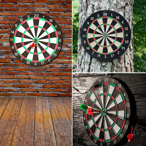 CIATBYYJ 2Set Dartboard Hanger, Stainless Steel Dartboard Mounting Bracket Wall Bracket with Screws for Hanging Dartboard Dart Games