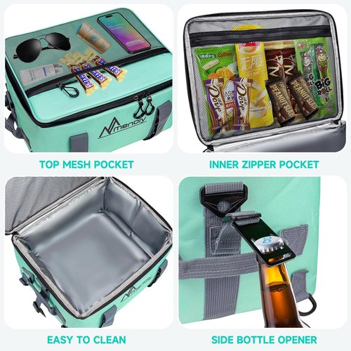 MENOLY Paddle Board Accessories Cooler, Sup Kayak Deck Cooler Bag with Waterproof Phone Pouch, Adjustable Strap, Bottle Opener, Fit 30 Cans for for Paddleboarding, Kayaking, Camping