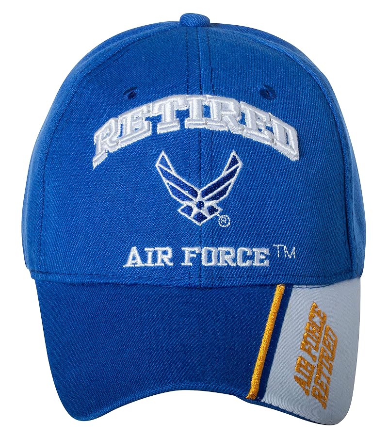 United States Air Force Retired Embroidered Baseball Cap - Blue Adjustable Hat