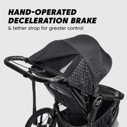 Baby Jogger Summit X3 3-Wheel Jogging Stroller with Hand Brake One-Hand Compact Fold & All-Wheel Suspension Midnight Black