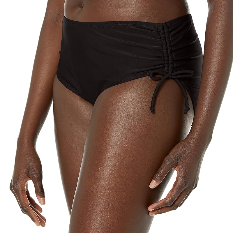 Catalina Black Medium Side Tie Bikini Bottoms - Full-Coverage Swim Bottom