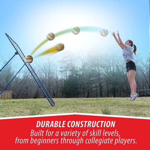 The Original Fully Adjustable 7x4 Feet Volleyball Rebounder Net from Anything Sports - Practice Sets, Spikes and Digs at Any Angle from Home- 12 Month No Questions Asked Warranty