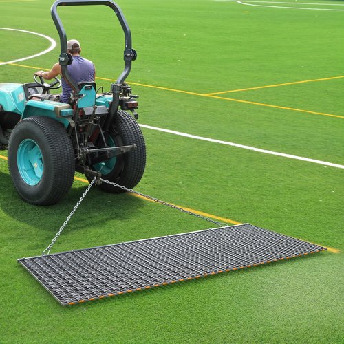 AUTOSAVER88 6FT x 3FT ATV/UTV Heavy Duty Durable Drag Mat Zinc and Steel Mesh Field Surface Leveling Drag Mat for Manual or Vehicle Pulling