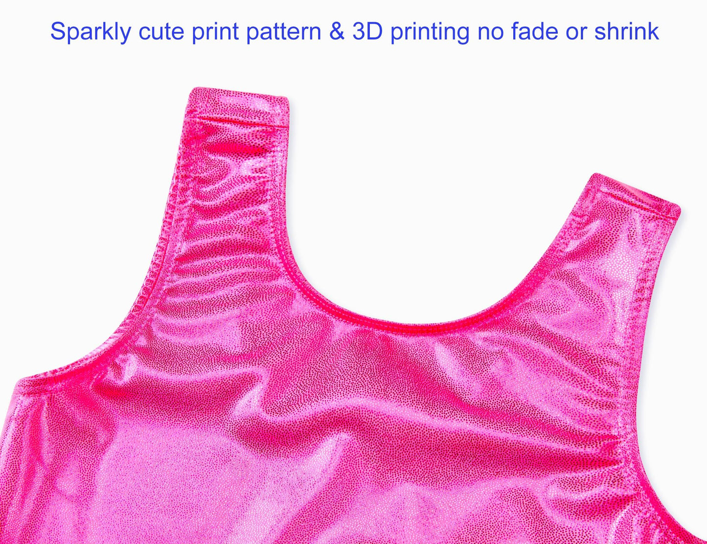 Domusgo Leotards for Girls Gymnastics 3t 4t Sparkly One-Piece Rose Unitards Athletic Biketards Sleeveless Tank Outfits