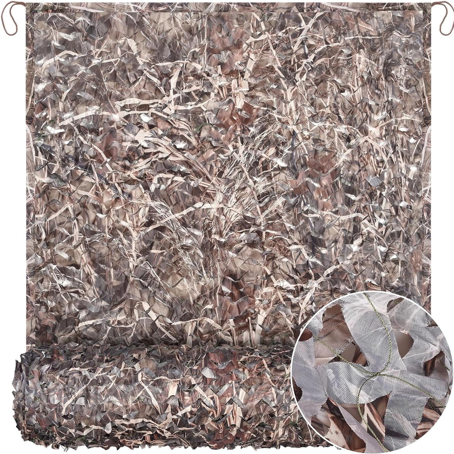 Yeacool Camo Netting Party Camouflage Netting Mesh Military Surplus Hunting Blind Net for Military Theme Party Decorations Backdrop Sunshade Car Cover Camping Shooting (Dry Grass, 10ftx13ft, 3m*4m)