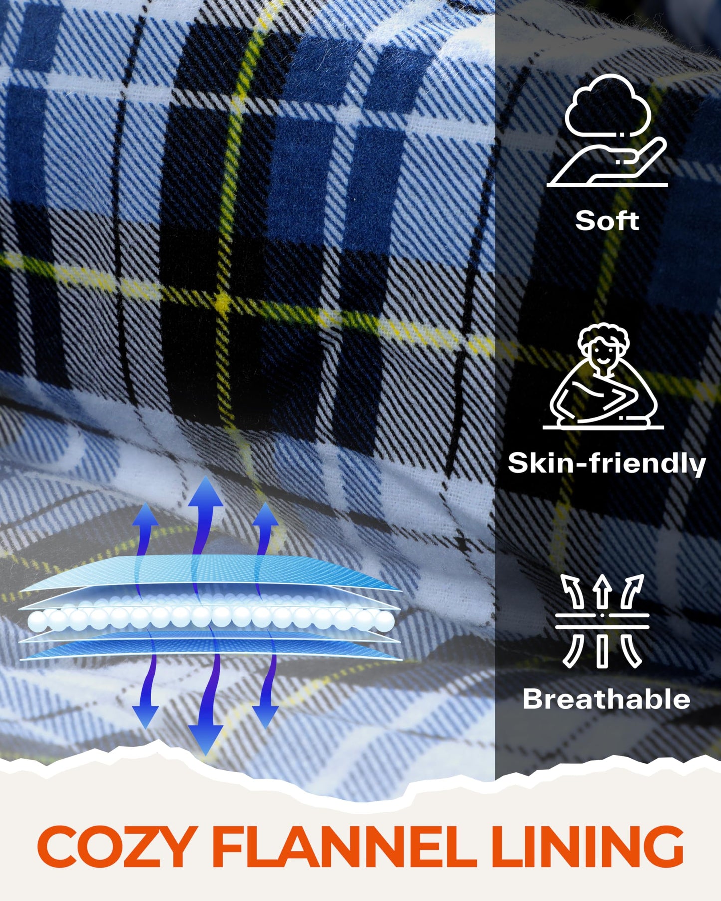 Sportneer 0 Degree Sleeping Bag for Cold Weather, XL Winter Sleeping Bag for Adults, Flannel Lined Camping Sleeping Bag, 32°F–59°F Rated, 87" x 33.5", 4.4 lbs, Detachable Hood, Compression Sack