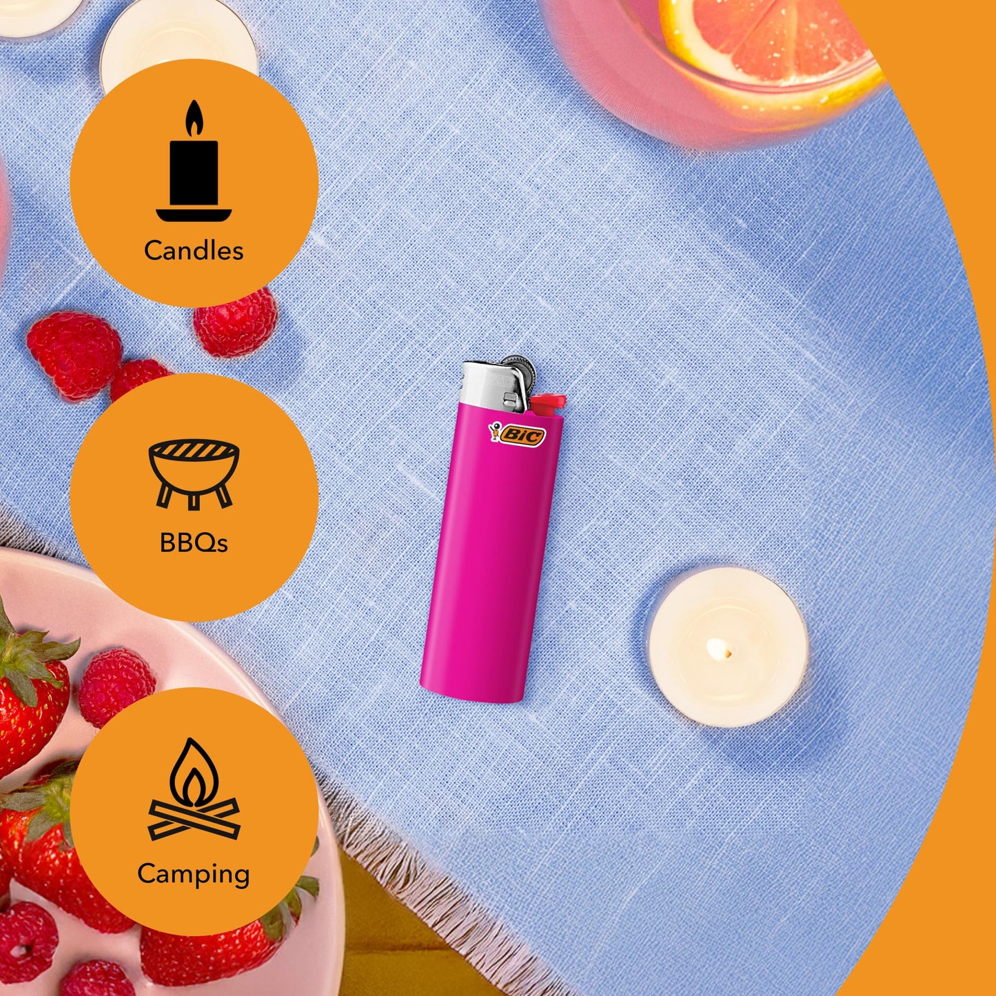 BIC Maxi Pocket Lighter, Special Edition Nostalgia Collection, Assorted Unique Lighter Designs, 8 Count Pack of Lighters