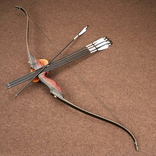 PMZ Recurve Bow and Arrow Set, Newset Professional Aldults Archery Hunting Bow Kit, 60'' Wooden Takedown Bow, for Youth Beginners to Advanced Outdoor Practice & Hunting, Right Hand, 30 lbs