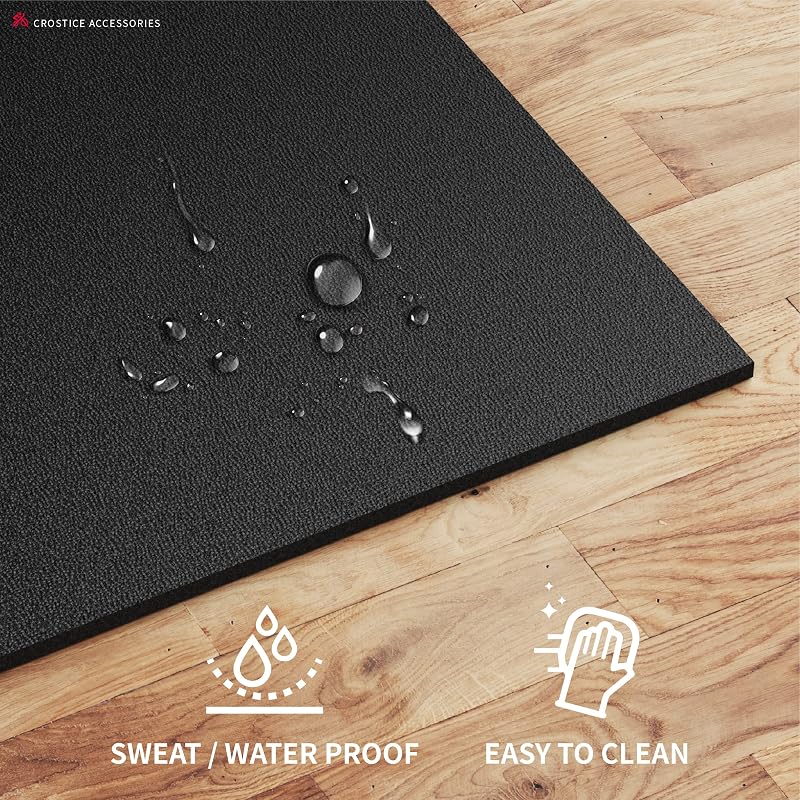2-Piece Bike Floor Mat for Peloton - 6mm Thick, 11.8 x 24 in (Variation 11.8x24 inch x 2)
