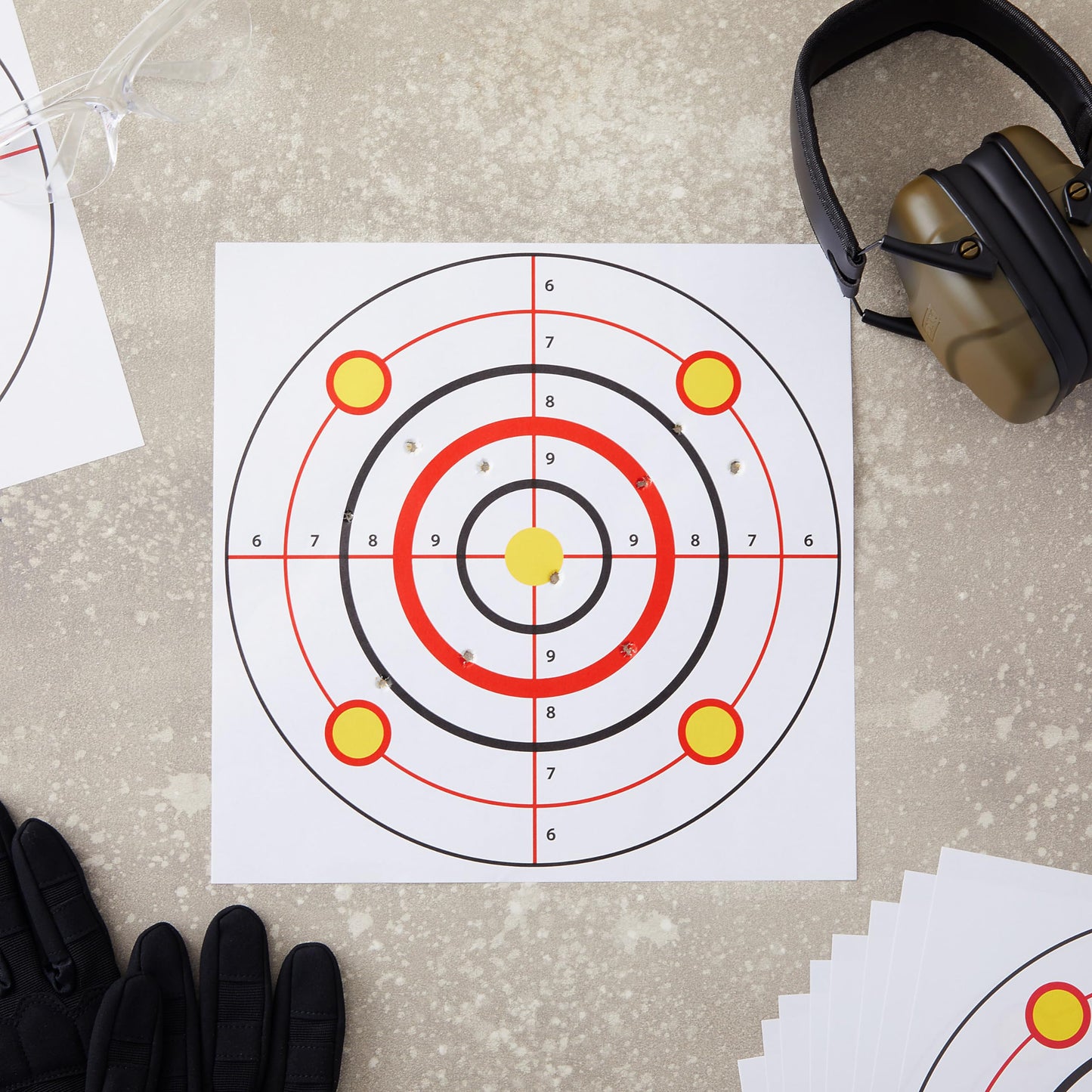 Juvale 50 Pack Paper Shooting Targets for Range - Paper Targets Bulk for Hunting, Handguns, Shooting Accessories, & Archery Accessories - Bullseye Design (11x11 in)