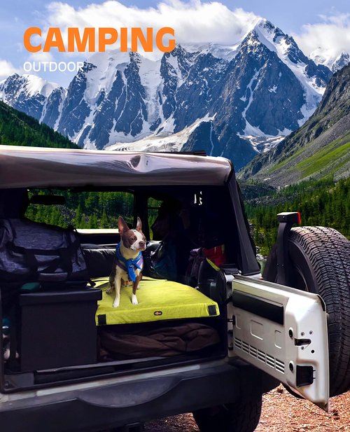 Gaialoop Thick Memory Foam Camping Mattress Sleeping Pad [Car/Tent/Cot] 3 Inch Portable Floor Play Mat Roll Up Mattress for Guests Sleepover Travel [Cot: 72 * 24 * 3"]