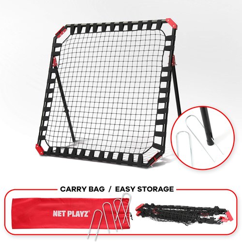 Soccer Rebound Net - Skill Training Gifts, Aids & Equipment for Kids & Teens | Portable Kick-Back Rebounder, Football Team Exercises & Solo Practice
