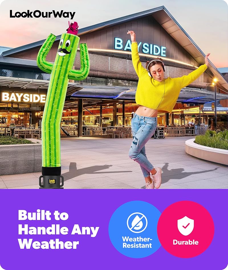 6 Ft LookOurWay Air Dancers Wacky Waving Inflatable Tube Man - Cactus, Blower Not Included