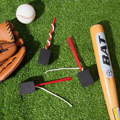 Deekin 4 Pcs Base Plugs Anchor Base Plugs Baseball Field Maintenance Equipment Baseball Accessories for Baseball Field (Red)