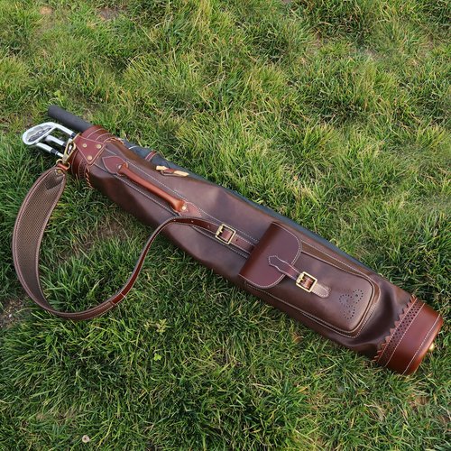 TOURBON Golf Club Carry Bag with Shoulder Strap, Driving Range Club Carrier with Golf Ball Pouch for Men Women