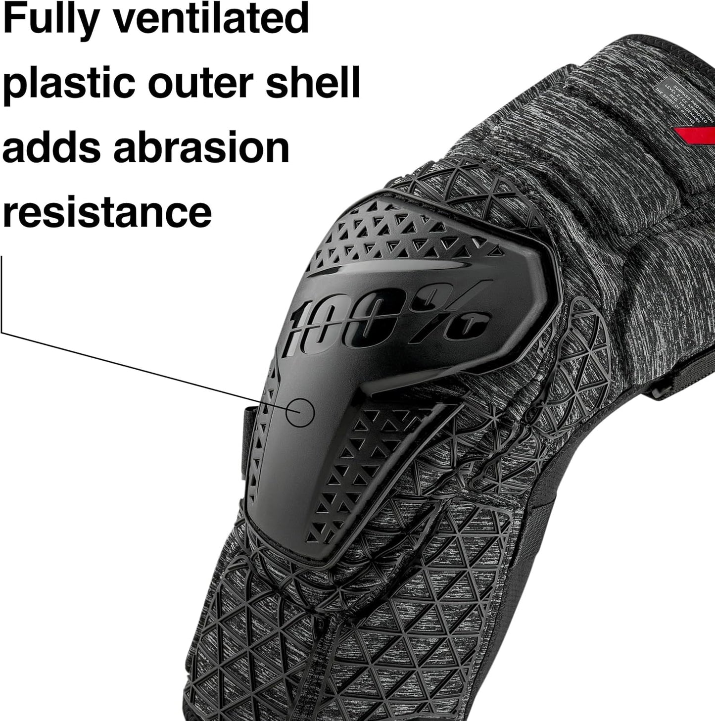 100% Surpass Mountain Biking Knee Pad - MTB & BMX Protection - Heavy Duty Hard Plastic and Smartshock Impact Absorbing Foam Padding