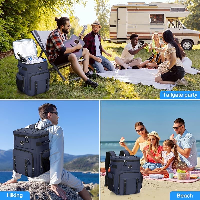 Dark Blue Large 37L Insulated Leak-Proof Cooler Backpack