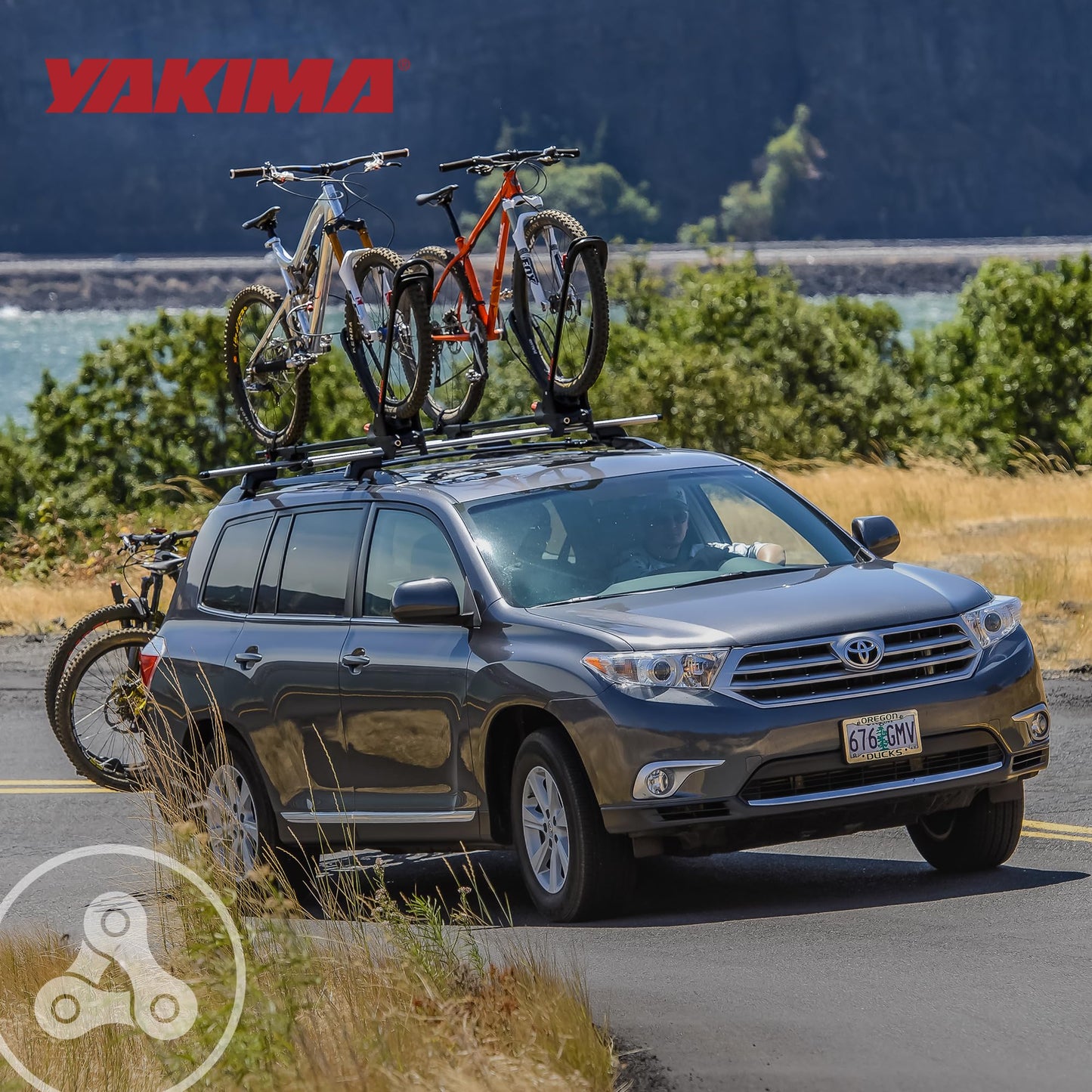 Yakima Rooftop Bike Rack Mount, Heavy-Duty Car & SUV Roof Carrier, FrontLoader, Black - Bicycle Storage Equipment and Accessories for Vehicles