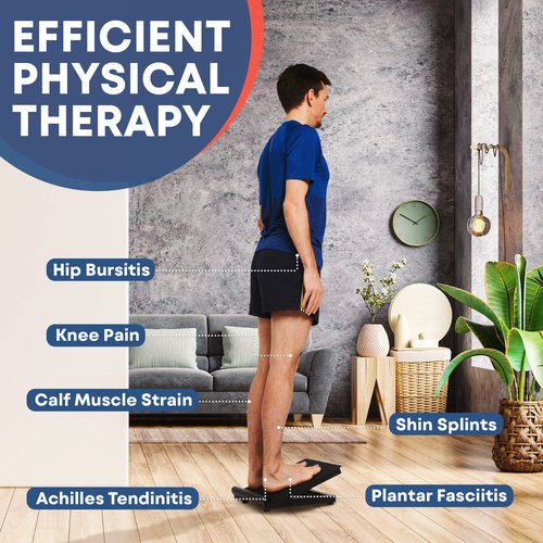 CTRL Sports Calf Stretcher Slant Board - Adjustable Slant Board for Calf Stretching, Non-Slip Foot Incline Board - Portable Stretch Board Equipment for Ankle, Achilles Tendon, Knee, Posture Exercise