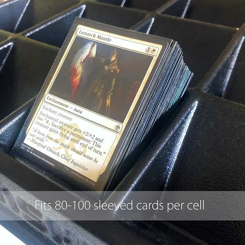 TitanShield 15-Cell Card Sorting Tray - Stackable Heavy Duty Sleeved Cards Only