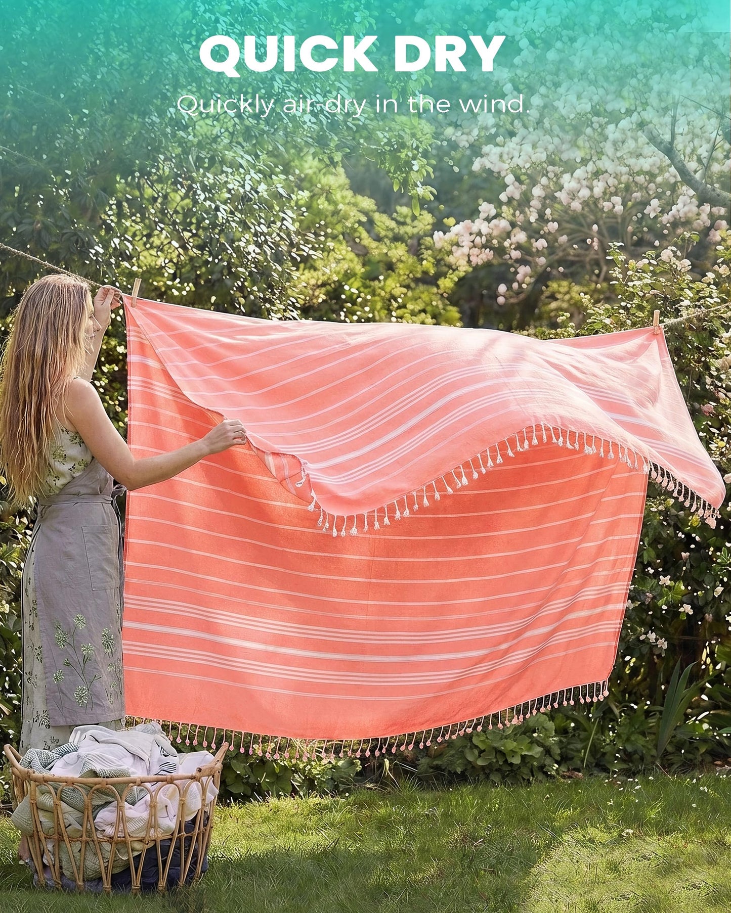 Antfuny 2 Packs Turkish Beach Towel Jumbo Extra Large XL XXL Big Oversized Giant Huge Thin Outdoor Picnic Accessories Airplane Travel Essentials Camping Gears Must Haves Yard Yoga Mat Coral