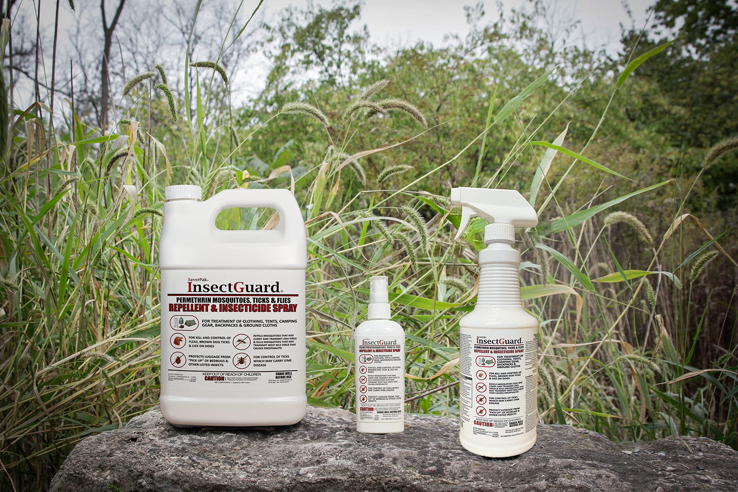 InsectGuard Permethrin Mosquitoes, Ticks and Flies Repellent & Insecticide Spray Gallon (128.00oz) 2 Pack