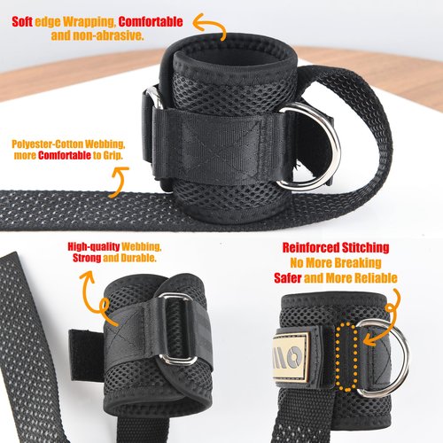VAIIO 2Pcs Adjustable Weight Lifting Straps with D Ring | Original Non-Slip Dot Design for Deadlifts, Cable Machines & Powerlifting - 7mm Neoprene Padded Wrist Support with Breathable Mesh & Quick-Detach Hook-Loop - Reinforced Polyester-Cotton Straps for