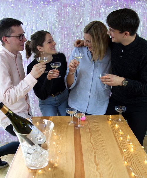 Talking Tables Prosecco Pong Drinking Party Game Includes Balls | Games for Bachelorette Party, Girls Night, Birthday, Bridal Shower, NYE, Christmas, 12 Glasses