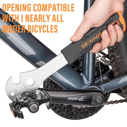 Bike Bicycle Pedal Wrench - Bicycle Pedal Removal Tool With Extra Long Handle-Pedal Spanner Double Wrench For Mountain Road Bike