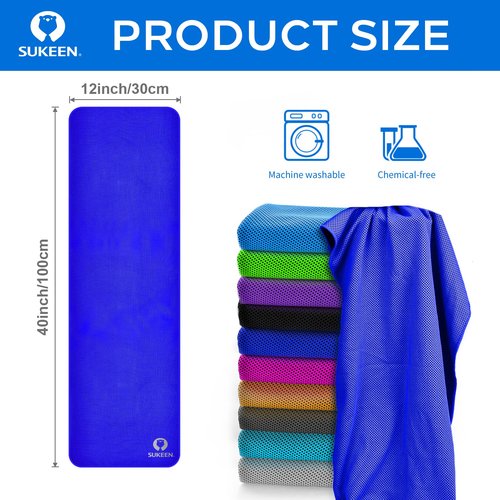 Sukeen Cooling Towel for Neck and Face (40"x12"), Microfiber Bulk Cooling Towels for Athletes Cooling Neck Wraps Instant Cooling Towels for Yoga,Gym,Golf,Running,Fitness and Workout
