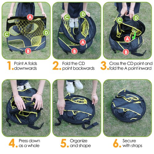 Soccer Net for Kids Portable Pop Up Soccer Goals with Carrying Bag Foldable Soccer Target Net Indoor Outdoor Backyard Practice