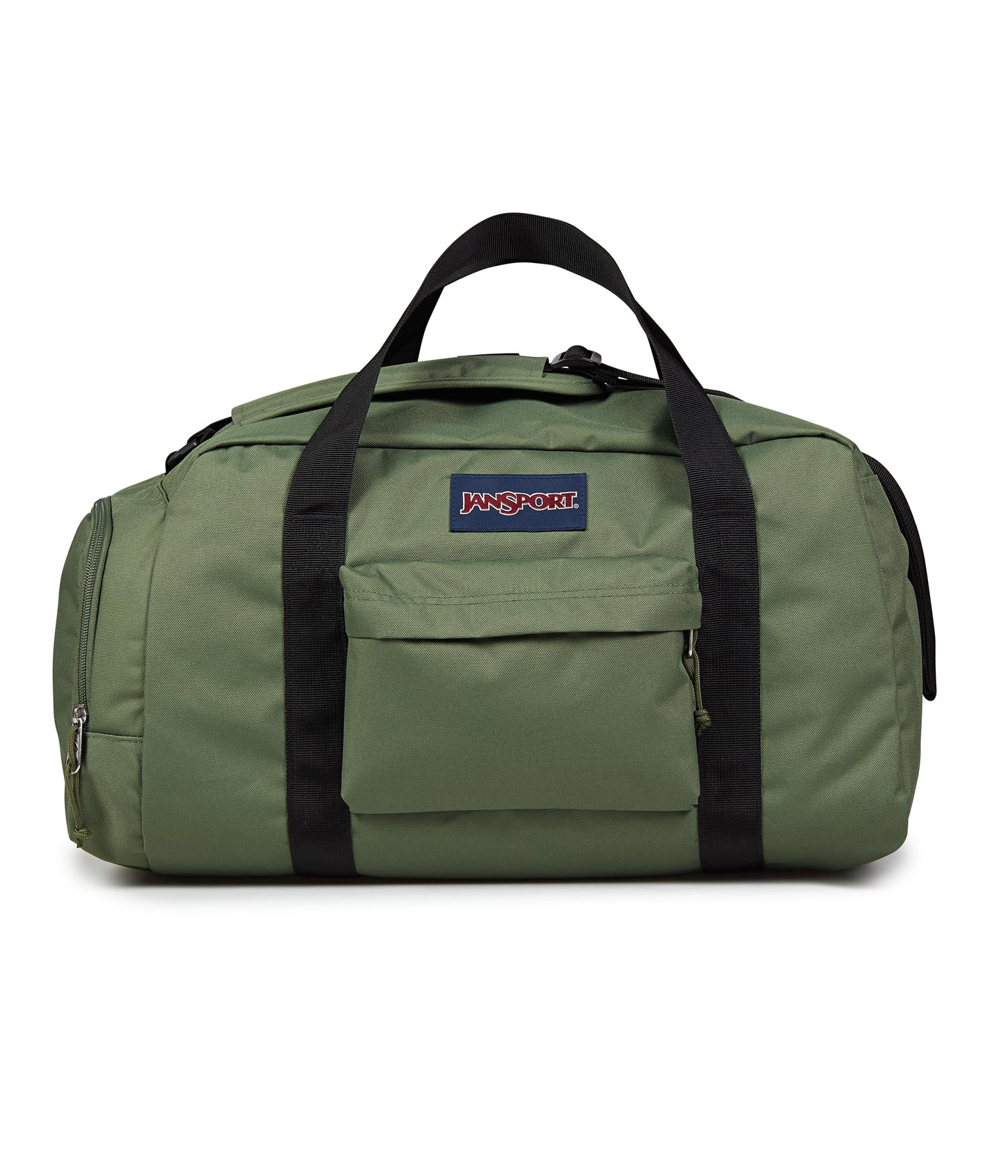 JanSport Weekender Medium Duffel - Travel or Gym Bag, Durable Weekender with Front Utility Pocket & Side Grab Handles - Cargo Green