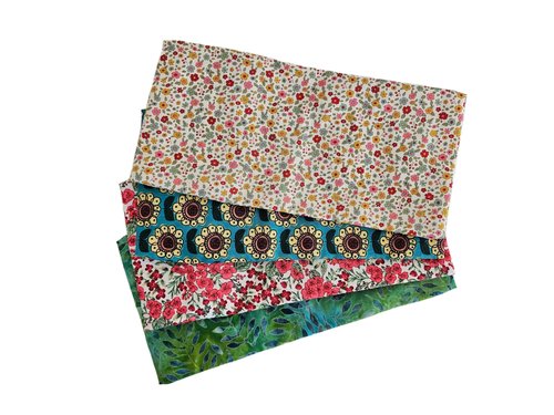 Peacegoods Eye Pillow COVER Pack of (4) Bulk Wholesale - Cotton Washable Fits most Eye Pillows - Yoga Massage Meditation Aromatherapy - yellow green pink flowers