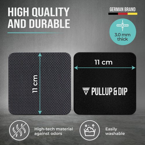 PULLUP & DIP Neoprene Grip Pads for Weightlifting [Set of 4], Workout Pads, The Alternative to Gym Workout Gloves, Gym Pads for Weightlifting & Calisthenics, No More Sweaty Gym Gloves