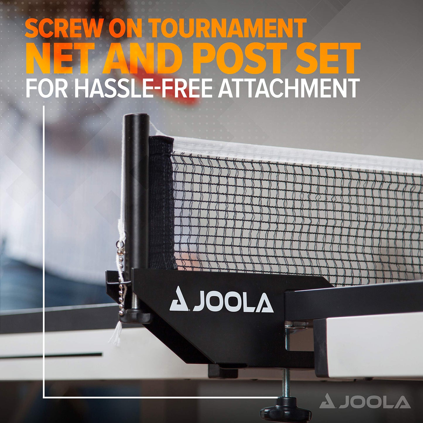 JOOLA Rally TL Professional MDF Indoor Ping Pong Table w/ Quick Clamp Table Tennis Net & Post Set - 10 Minute Easy Assembly - Corner Ball Holders - Tournament Quality - Includes Playback Mode
