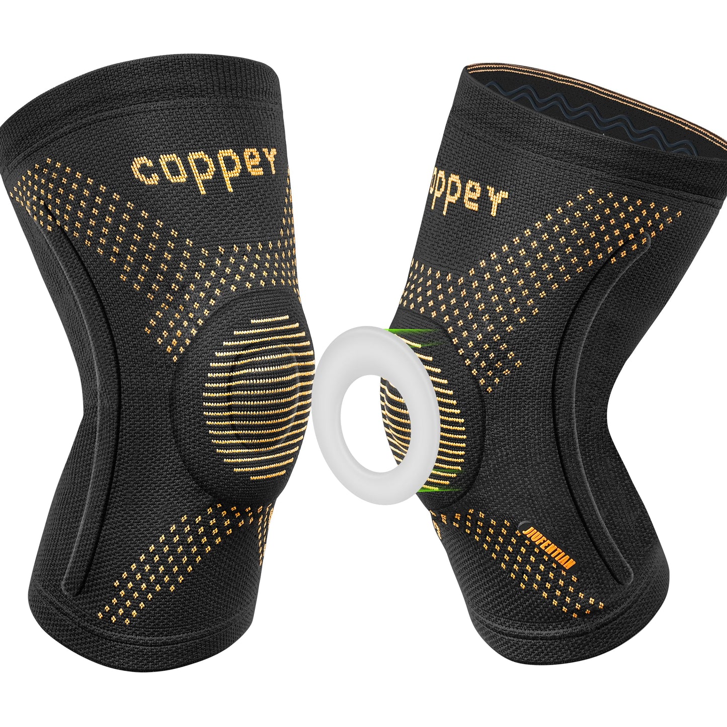 JIUFENTIAN Copper Knee Braces for Arthritis Pain (2 pack)- Professional Knee Suppot with Side Stabilizers - Breathable Compression Sleeves for Pain Relief & Stability (Arthritis, Gym, Work)-3X-Large