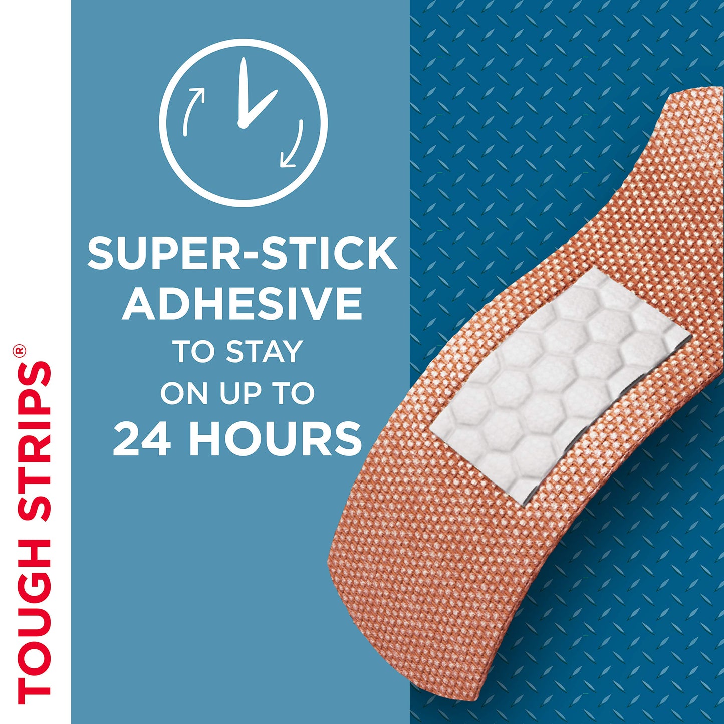 BAND-AID Brand Sterile Tough Strips Adhesive Bandages for First Aid & Wound Care, Durable Protection & Comfort for Minor Cuts & Scrapes, Heavy-Duty Fabric Bandages, Extra Large, 10 ct (Pack of 4)