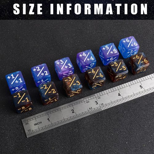 48 PCS MTG Counter Dice Plus 1 Magic Counters +1/+1 Buff Dice Set Life Tokens Commander Deck for MTG TCG Cards Accessories