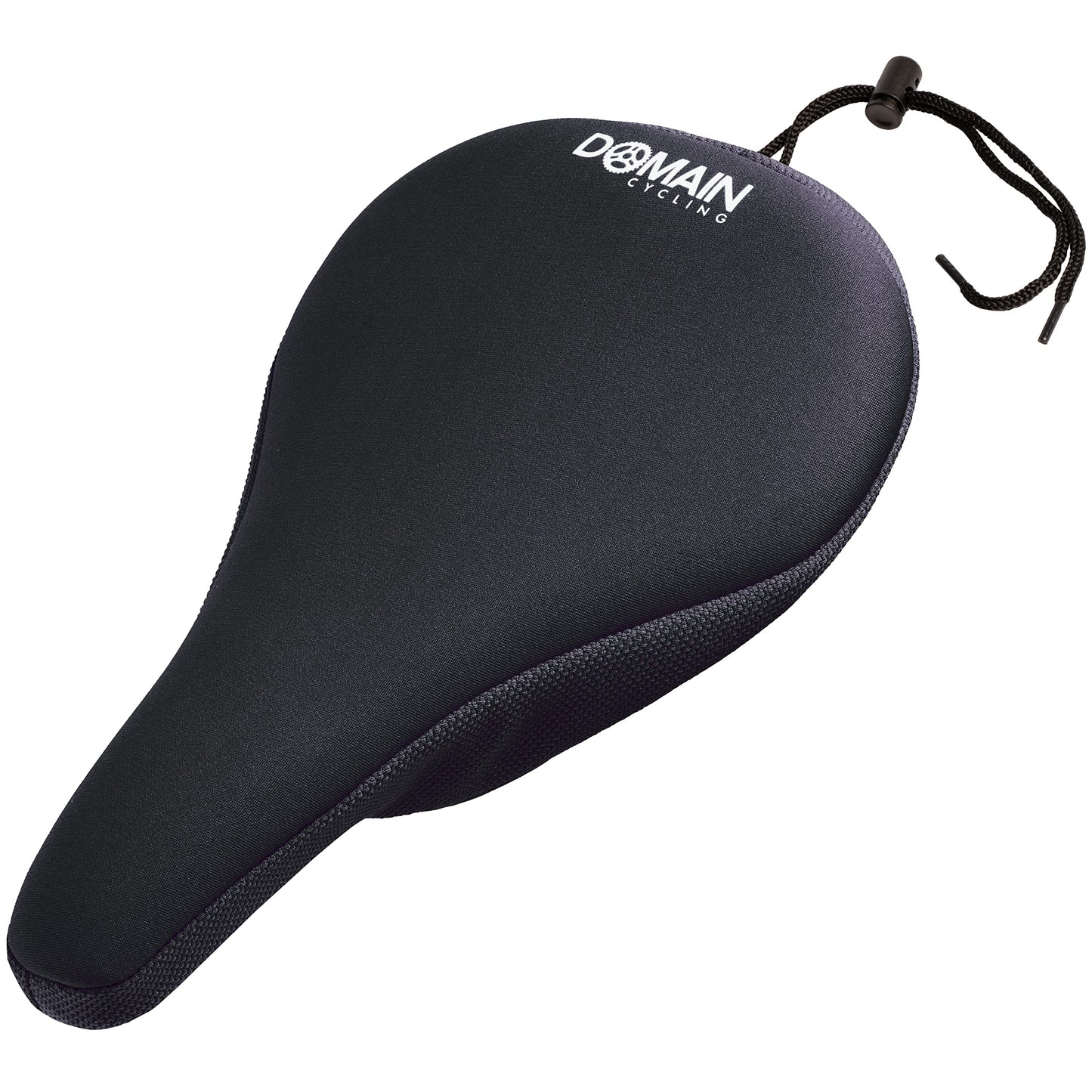 Domain Cycling Gel Bike Seat Cushion - Secure Peloton Fit for Smooth Stable Rides- Non-Slip Bicycle Cover for Exercise Bikes, Padded for Men or Women Comfort, 10.5”x7”