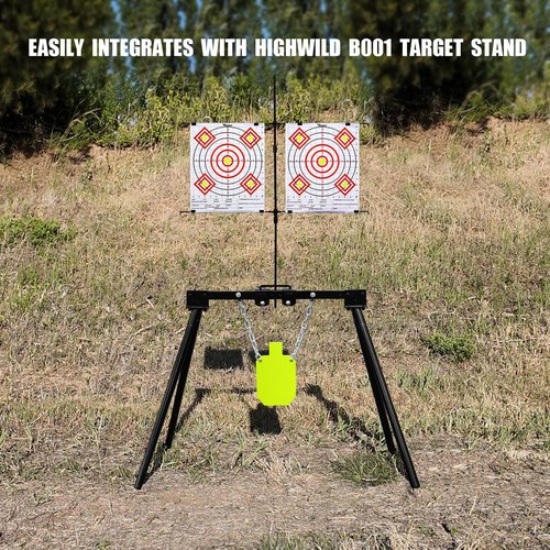 Highwild Adjustable Steel Paper Target Stand with 8 Clips