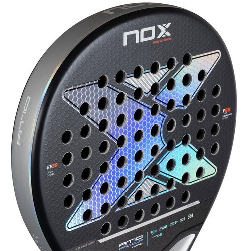 Padel Racket AT10 Pro Cup Hard by Agustin Tapia 2025 | Elite Teardrop Pala Padel | EV50 Core & Fiberglass Silver Face | Smart Strap & Anti-Vibration System | Photochromic Paint Racket Power