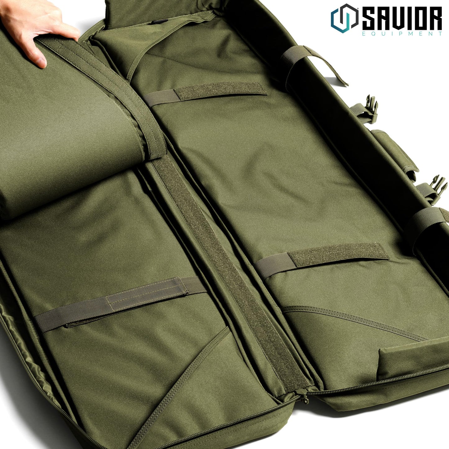 Savior Equipment American Classic Tactical Double Long Gun Bag Pistol Transportation Case w/Backpack Strap, Lockable Compartment, Available Length in 32" 36" 42" 46" 51" 55"