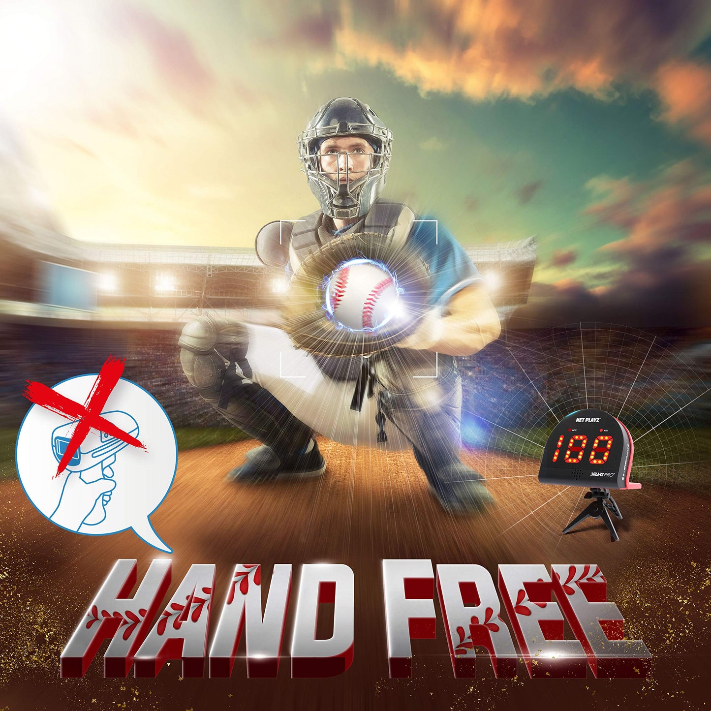 Baseball Radars, Speed Sensors Training Equipment (Hands-Free Radar Guns, Pitching Speed Guns | Baseball Gifts, High-Tech Gadget & Gear for Baseball Players