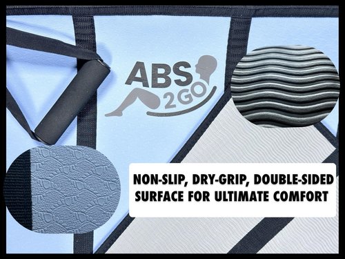 Abs2Go Core and Abs Resistance Trainer with Head, Neck and Back Support, Lightweight & Portable, Home Gym Equipment or Travel Workouts